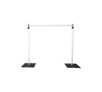 Neel Blue 4m x 4m Pipe & Drape, Heavy Duty Photography Backdrop Stand in Silver Neel Blue Silver