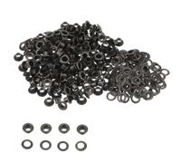 Neel Blue 4mm Brass Eyelets With Washers, Rust-Proof Grommets, Gunmetal - 100Pcs