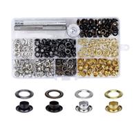 Neel Blue 4mm Eyelets With Hand Tools, 200Pcs Grommets Eyelets, 4 Colours