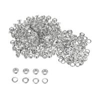 Neel Blue 4mm Eyelets With Washers, Silver - 100Pcs