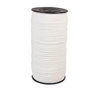 Neel Blue 4mm Wide Flat Elastic Band, Soft Stretchy Strap Elastic Cord, White - 25 Meters
