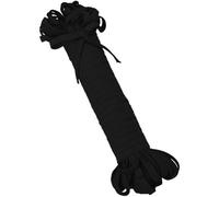 Neel Blue 4mm Wide Flat Elastic Band, Stretchable Elastic Cord Flat Tape, Black - 10 Metres