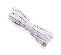 Neel Blue 4mm Wide Flat Elastic Band, Stretchable Elastic Cord Flat Tape, White - 5 Metres