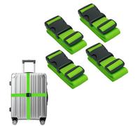 Neel Blue 4Pcs Luggage Straps, Adjustable Suitcase Straps Belts With Secure Locking Buckle, Green