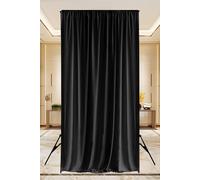 Neel Blue 4x1 Metres Backdrop Panel, Wrinkle-Free Polyester Spandex Fabric in Black Neel Blue Black