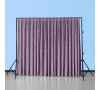 Neel Blue 4X1M Crushed Velvet Backdrop, Photography Background Blackout Curtain - Lavender