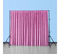 Neel Blue 4X1M Crushed Velvet Backdrop, Photography Background Blackout Curtain - Pink