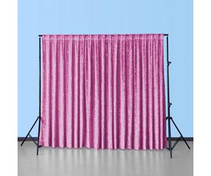 Neel Blue 4X1M Crushed Velvet Backdrop, Photography Background Blackout Curtain - Pink