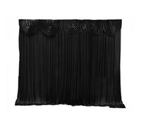 Neel Blue 4X4 M Ice Silk Backdrop Curtain Photography Scenery For Christmas Events Decor, Black