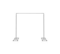 Neel Blue 4x4 Metres Arch Stand with Base, Backdrop Frame Stand in Silver Neel Blue Silver