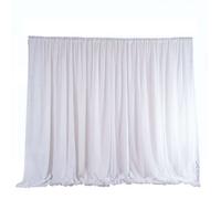 Neel Blue 4X8 M Ice Silk Backdrop Curtain Photography Scenery For Christmas Events Decor, White