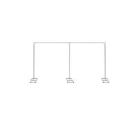 Neel Blue 4x8 Metres Arch Stand with Base, Backdrop Frame Stand in Silver Neel Blue Silver