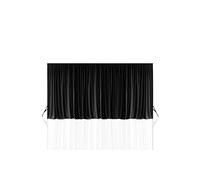 Neel Blue 4x8 Metres Backdrop Panel, Wrinkle-Free Polyester Spandex Fabric in Black Neel Blue Black