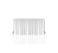 Neel Blue 4x8 Metres Backdrop Panel, Wrinkle-Free Polyester Spandex Fabric in White Neel Blue White