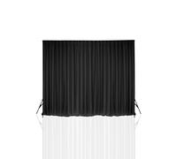 Neel Blue 4x8 Metres Ice Silk Backdrop Wrinkle-Free Polyester Background Curtain Drapes in Black Neel Blue Black