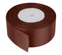 Neel Blue 50mm Brown Double Sided Satin Polyester Ribbon Roll, 25 Metres