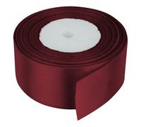 Neel Blue 50mm Burgundy Double Sided Satin Polyester Ribbon Roll, 25 Metres
