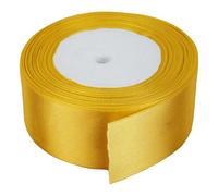 Neel Blue 50mm Champagne Gold Double Sided Satin Polyester Ribbon Roll, 25 Metres