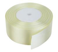 Neel Blue 50mm Ivory Double Sided Satin Polyester Ribbon Roll, 25 Metres
