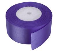 Neel Blue 50mm Purple Double Sided Satin Polyester Ribbon Roll, 25 Metres