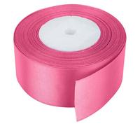 Neel Blue 50mm Rose Pink Double Sided Satin Polyester Ribbon Roll, 25 Metres