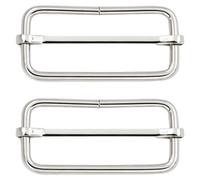 Neel Blue 50mm Silver Heavy-Duty Metal Strap Buckle Adjustable Slider Buckle