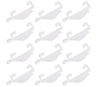 Neel Blue 50Pcs White Curtain Hooks, Curtain Rails Sliding Tracks