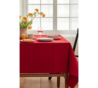Neel Blue 54x108 Inch Polyester Fabric Water Resistand Tablecloth, Red Neel Blue Red
