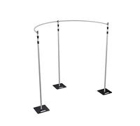 Neel Blue 5ft Half Circle Pipe & Drape Stand, Curved Backdrop Stand in Silver Neel Blue Silver