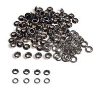 Neel Blue 5mm Brass Eyelets With Washers, Rust-Proof Grommets, Gunmetal - 100Pcs