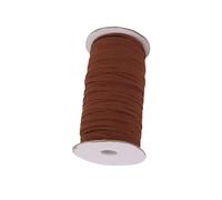 Neel Blue 5mm Wide Flat Elastic Band, Adjustable Strech Elastic Cord Flat Tape, Brown - 25 Metres