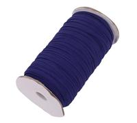 Neel Blue 5mm Wide Flat Elastic Band, Adjustable Strech Elastic Cord Flat Tape, Royal Blue - 25 Metres