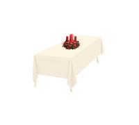 Neel Blue 5pcs Ivory Rectangle Tablecloth Polyester Tablecover - 60 x 102 Inch Neel Blue Ivory