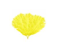 Neel Blue 5pcs Ostrich Feathers, Natural Plume, 35cm - 40cm in Yellow Neel Blue Yellow