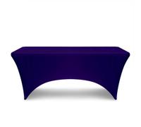 Neel Blue 6Ft Tight Fitted Tablecloth, Rectangle Spandex Patio Table Cover, Dark Purple