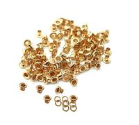 Neel Blue 6mm Brass Eyelets With Washers, Rust-Proof Grommets, Rose Gold - 100Pcs