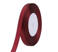 Neel Blue 6mm Burgundy Double Sided Satin Polyester Ribbon Roll, 25 Metres