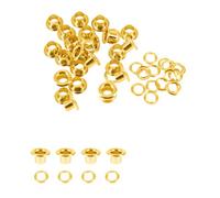 Neel Blue 6mm Long Barrell Eyelets With Washers, Gold, 100Pcs