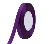 Neel Blue 6mm Purple Double Sided Satin Polyester Ribbon Roll, 25 Metres