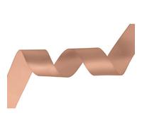 Neel Blue 6mm Rose Gold Double Sided Satin Polyester Ribbon Roll, 25 Metres