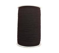 Neel Blue 6mm Wide Flat Elastic Band, Stretchable Elastic Cord Flat Tape, Black - 25 Metres