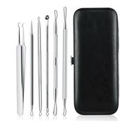 Neel Blue 6Pcs Blackhead Remover Pimple Extractor Tweezer Set