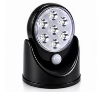 Neel Blue 7 Led Black Battery-Powered Motion Sensor Light, Adjustable Head Abs Body - 1Pc