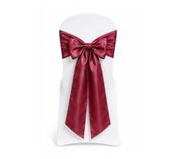 Neel Blue 7" X 108" Burgundy Satin Chair Sahes - Pack Of 1