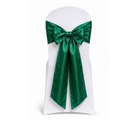 Neel Blue 7" X 108" Emerald Green Satin Chair Sahes - Pack Of 1