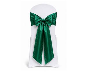 Neel Blue 7" X 108" Emerald Green Satin Chair Sahes - Pack Of 1