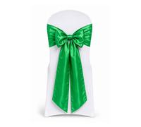 Neel Blue 7" X 108" Green Satin Chair Sahes - Pack Of 1