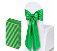 Neel Blue 7" X 108" Green Satin Chair Sahes - Pack Of 25