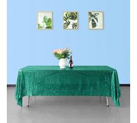 Neel Blue 70X108 Inch Rectangle Sequin Tablecloth, Emerald Green