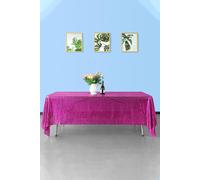 Neel Blue 70x108 Inch Rectangle Sequin Tablecloth in Fuchsia Neel Blue Fuchsia